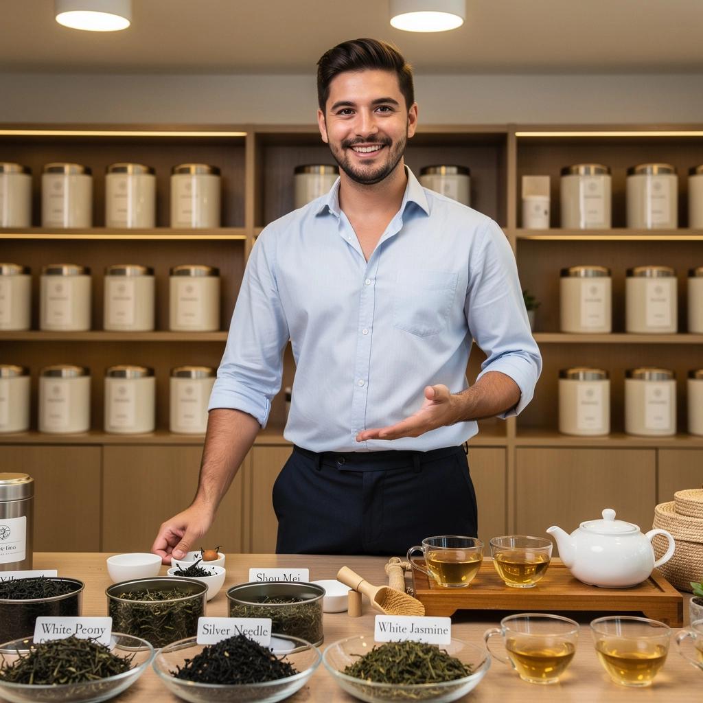 Un infusore di tè elegante con tè bianco all'interno.