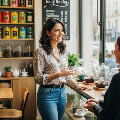 Accessori per la preparazione del tè bianco su un tavolo.